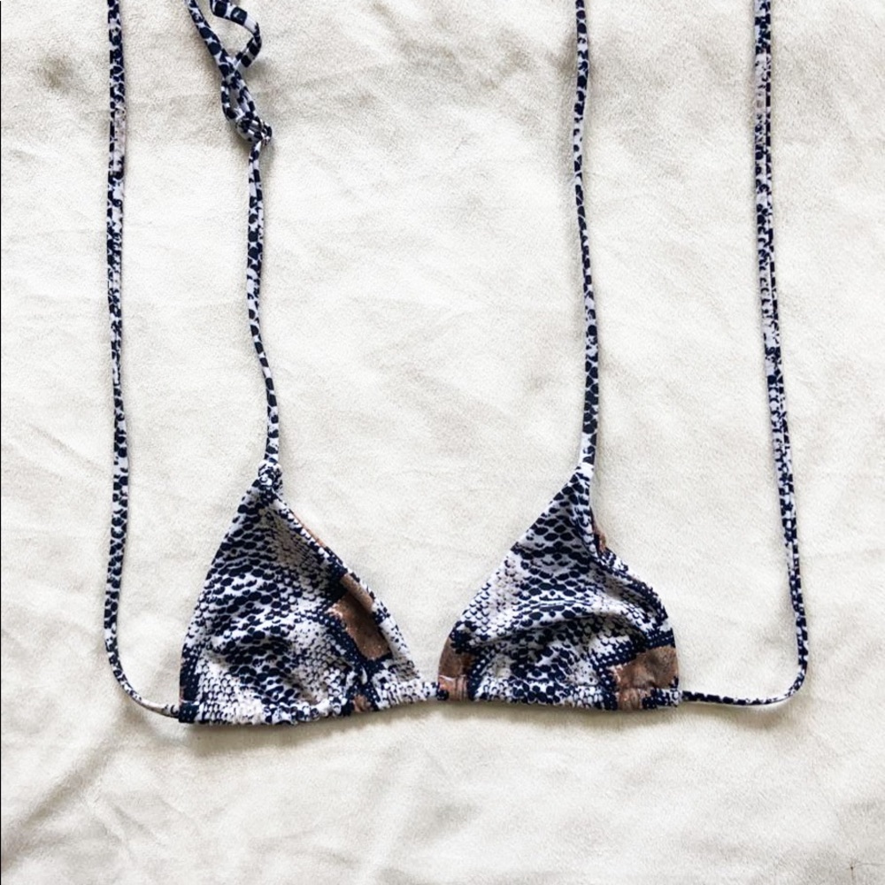 zaful bikini top snakeskin